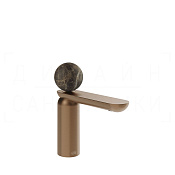 Gessi Perle Смеситель для раковины, без донного клапана, излив 13,2 см, цвет: copper brushed PVD 74102#708