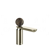 Gessi Perle Смеситель для раковины, без донного клапана, излив 13,2 см, цвет: nickel PVD 74102#720
