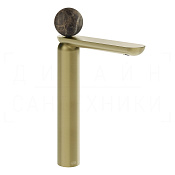 Gessi Perle Смеситель для раковины высокий, без дон. клап., излив 27,4 см, цвет: brushed brass PVD 74104#727