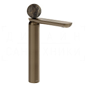 Gessi Perle Смеситель для раковины высокий, без д/к, излив 27,4 см, цвет: coffee bronze brushed PVD 74104#761