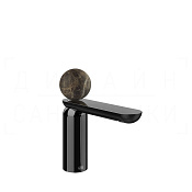 Gessi Perle Смеситель для раковины, с донным клапаном, излив 13,2 см, цвет: black metal PVD 74151#706