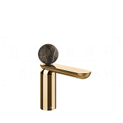 Gessi Perle Смеситель для раковины, с донным клапаном, излив 13,2 см, цвет: warm bronze PVD 74151#735