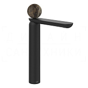 Gessi Perle Смеситель для раковины высокий, с донным клапаном, излив 27,4 см, цвет: matte black 74153#299