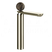 Gessi Perle Смеситель для раковины высокий, с донным клапаном, излив 27,4 см, цвет: nickel PVD 74153#720