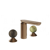 Gessi Perle Смеситель для раковины на 3 отв., без д/к, излив 13,2 см, цвет: copper brushed PVD 74155#708