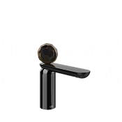 Gessi Perle Смеситель для раковины, без донного клапана, излив 13,2 см, цвет: black metal PVD 74202#706