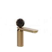 Gessi Perle Смеситель для раковины, без донного клап., излив 13,2 см, цвет: warm bronze brushed PVD 74202#726