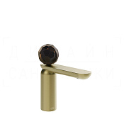 Gessi Perle Смеситель для раковины, без донного клапана, излив 13,2 см, цвет: brushed brass PVD 74202#727