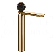 Gessi Perle Смеситель для раковины высокий, без донного клап., излив 27,4 см, цвет: warm bronze PVD 74204#735