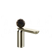 Gessi Perle Смеситель для раковины, с донным клапаном, излив 13,2 см, цвет: nickel PVD 74251#720