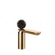 Gessi Perle Смеситель для раковины, с донным клапаном, излив 13,2 см, цвет: warm bronze PVD 74251#735