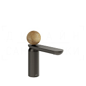 Gessi Perle Смеситель для раковины, без донного клап., излив 13,2 см, цвет: black metal brushed PVD 74302#707