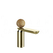 Gessi Perle Смеситель для раковины, без донного клапана, излив 13,2 см, цвет: brass PVD 74302#710