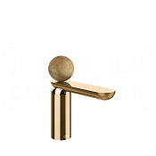 Gessi Perle Смеситель для раковины, без донного клапана, излив 13,2 см, цвет: warm bronze PVD 74302#735
