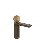 Gessi Perle Смеситель для раковины, без донного клапана, излив 13,2 см, цвет: dark bronze 74302#845