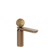 Gessi Perle Смеситель для раковины, с донным клапаном, излив 13,2 см, цвет: copper brushed PVD 74351#708