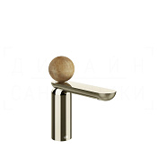 Gessi Perle Смеситель для раковины, с донным клапаном, излив 13,2 см, цвет: nickel PVD 74351#720