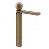 Gessi Perle Смеситель для раковины высокий, без д/к, излив 27,4 см, цвет: deep bronze brushed PVD 74404#791