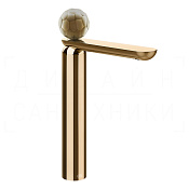 Gessi Perle Смеситель для раковины высокий, с донным клапаном, излив 27,4 см, цвет: warm bronze PVD 74453#735