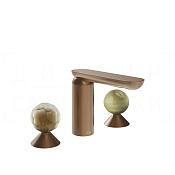Gessi Perle Смеситель для раковины на 3 отв., без д/к, излив 13,2 см, цвет: copper brushed PVD 74455#708