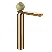 Gessi Perle Смеситель для раковины высокий, без донного клап., излив 27,4 см, цвет: warm bronze PVD 74504#735