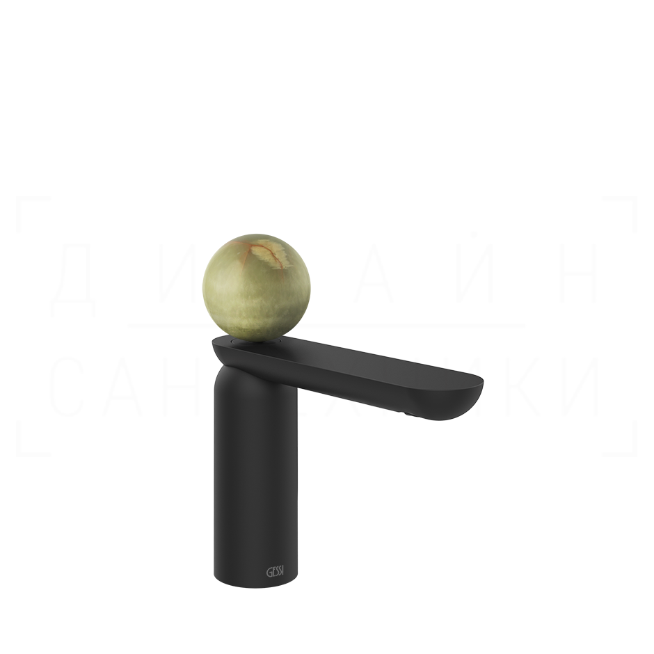 Gessi Perle Смеситель для раковины, с донным клапаном, излив 13,2 см, цвет: matte black 74551#299
