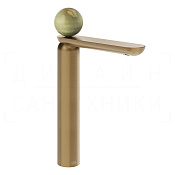 Gessi Perle Смеситель для раковины высокий, с д/к, излив 27,4 см, цвет: warm bronze brushed PVD 74553#726