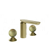 Gessi Perle Смеситель для раковины на 3 отв., без д/к, излив 13,2 см, цвет: brushed brass PVD 74555#727