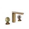 Gessi Perle Смеситель для раковины на 3 отв., без д/к, излив 13,2 см, цвет: warm bronze brushed PVD 74565#726