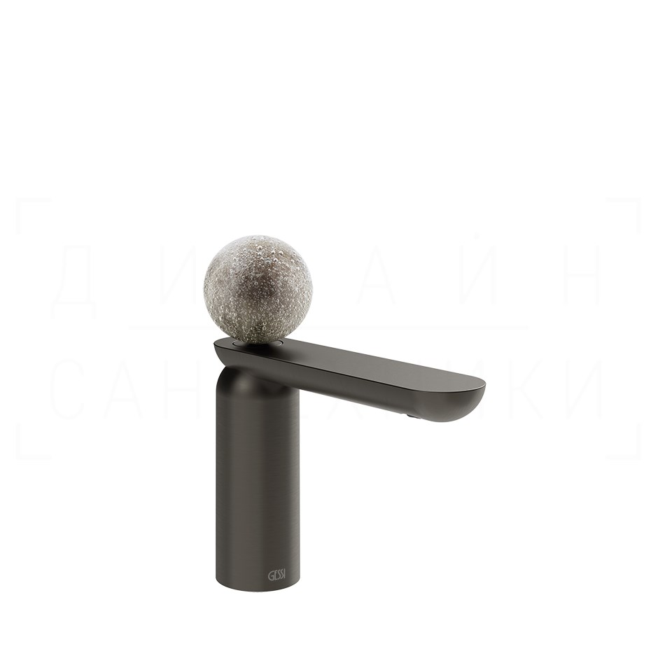 Gessi Perle Смеситель для раковины, без донного клап., излив 13,2 см, цвет: black metal brushed PVD 74602#707