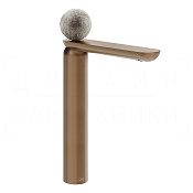 Gessi Perle Смеситель для раковины высокий, без дон. кл., излив 27,4 см, цвет: copper brushed PVD 74604#708