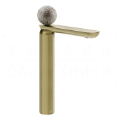 Gessi Perle Смеситель для раковины высокий, без дон. клап., излив 27,4 см, цвет: brushed brass PVD 74604#727