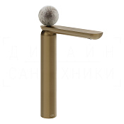 Gessi Perle Смеситель для раковины высокий, без д/к, излив 27,4 см, цвет: deep bronze brushed PVD 74604#791