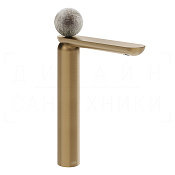 Gessi Perle Смеситель для раковины высокий, с д/к, излив 27,4 см, цвет: warm bronze brushed PVD 74653#726