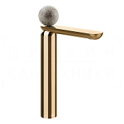Gessi Perle Смеситель для раковины высокий, с донным клапаном, излив 27,4 см, цвет: warm bronze PVD 74653#735
