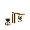 Gessi Perle Смеситель для раковины на 3 отв., без д/к, излив 13,2 см, цвет: warm bronze PVD 74708#735