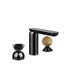 Gessi Perle Смеситель для раковины на 3 отв., без д/к, излив 13,2 см, цвет: black metal PVD 74738#706