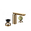 Gessi Perle Смеситель для раковины на 3 отв., без д/к, излив 13,2 см, цвет: warm bronze PVD 74758#735