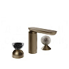 Gessi Perle Смеситель для раковины на 3 отв., без д/к, излив 13,2 см, цвет: coffee bronze brushed 74768#761