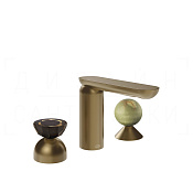 Gessi Perle Смеситель для раковины на 3 отв., без д/к, излив 13,2 см, цвет: deep bronze brushed PVD 74858#791