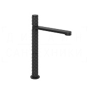 Gessi Pelle Tresse Смеситель для раковины высокий, без дон. кл., излив 26,3 см, цвет: matte black 78004#299
