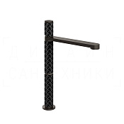 Gessi Pelle Tresse Смеситель для раковины высокий, с д/к, излив 26,3 см, цвет: nero/black metal PVD 78253#440