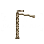 Gessi Pelle Laccetto Смеситель для раковины высокий, без д/к, излив 26,3 см, цвет: finox nickel 78304#149