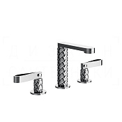Gessi Pelle Laccetto Смеситель для раковины на 3 отв., без д/к, излив 12,3 см, цвет: chrome 78314#031