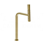 Gessi Pelle Tresse Смеситель для раковины высокий, без д/к, излив 27,4 см, цвет: brushed brass PVD 78504#727