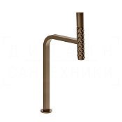 Gessi Pelle Tresse Смеситель для раковины высокий, без д/к, излив 27,4 см, цвет: coffee bronze PVD 78504#761