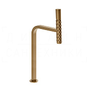 Gessi Pelle Tresse Смеситель для раковины высокий, с д/к, излив 27,4 см, цвет: warm bronze brushed 78553#726
