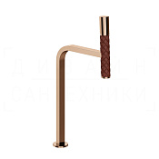 Gessi Pelle Tresse Смеситель для раковины высокий, без д/к, излив 27,4 см, цвет: red cherry/copper 78604#444