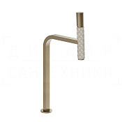Gessi Pelle Tresse Смеситель для раковины высокий, с д/к, излив 27,4 см, цвет: creme/finox nickel 78653#432