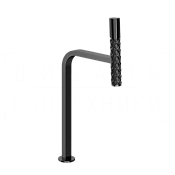 Gessi Pelle Tresse Смеситель для раковины высокий, с д/к, излив 27,4 см, цвет: nero/black metal PVD 78653#439